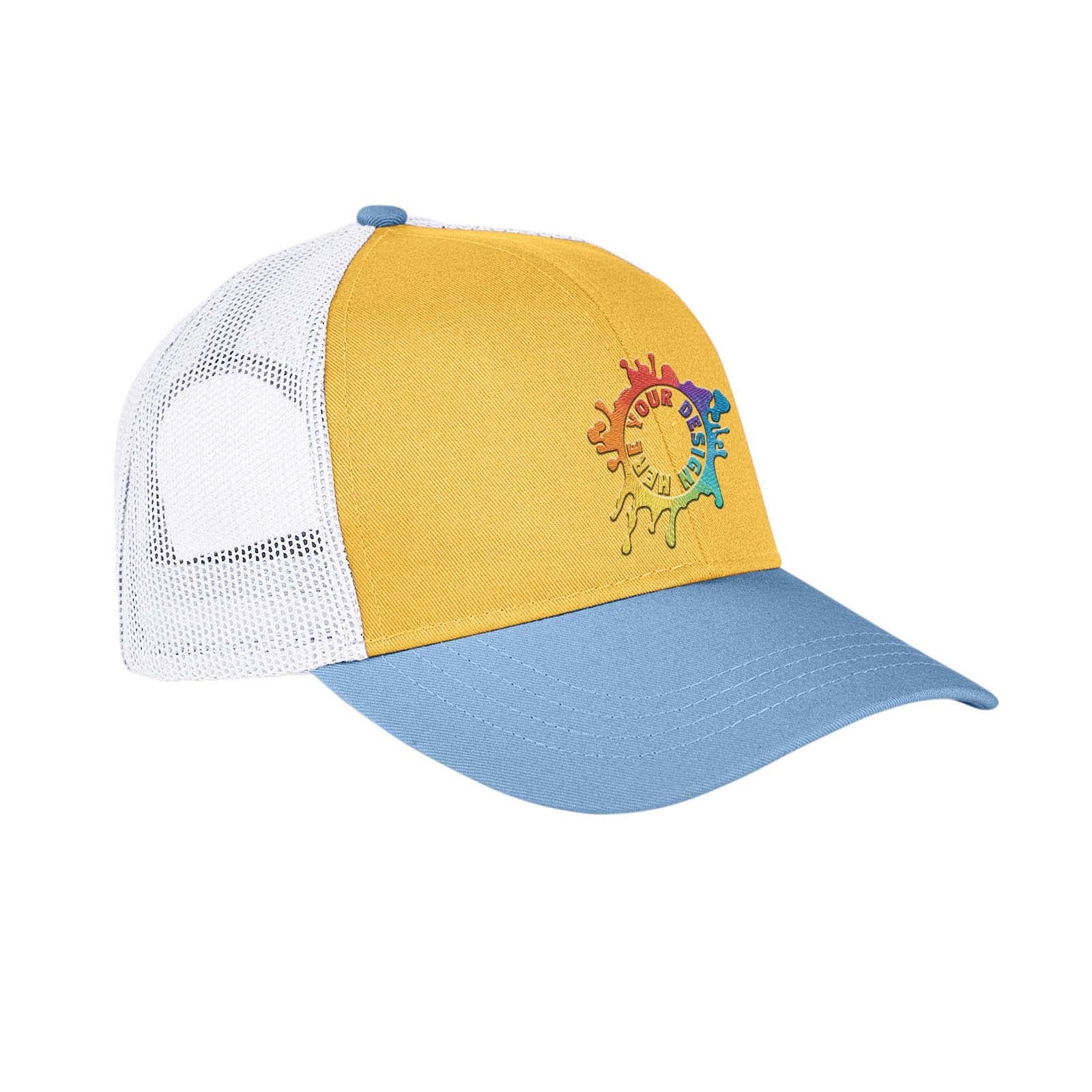 Embroidered Authentic Pigment Tri-Color Trucker Cap - Mato & Hash
