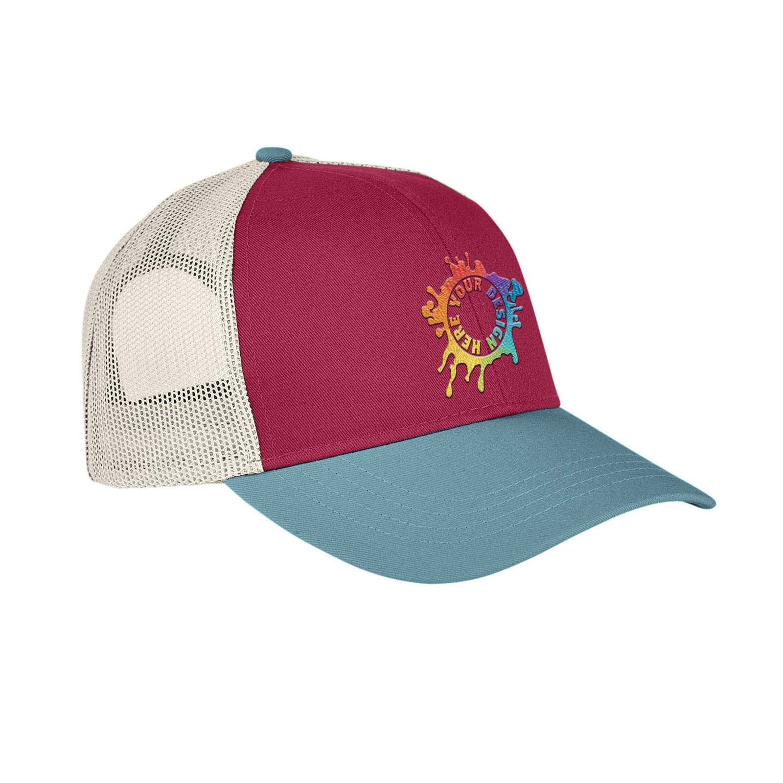 Embroidered Authentic Pigment Tri-Color Trucker Cap - Mato & Hash