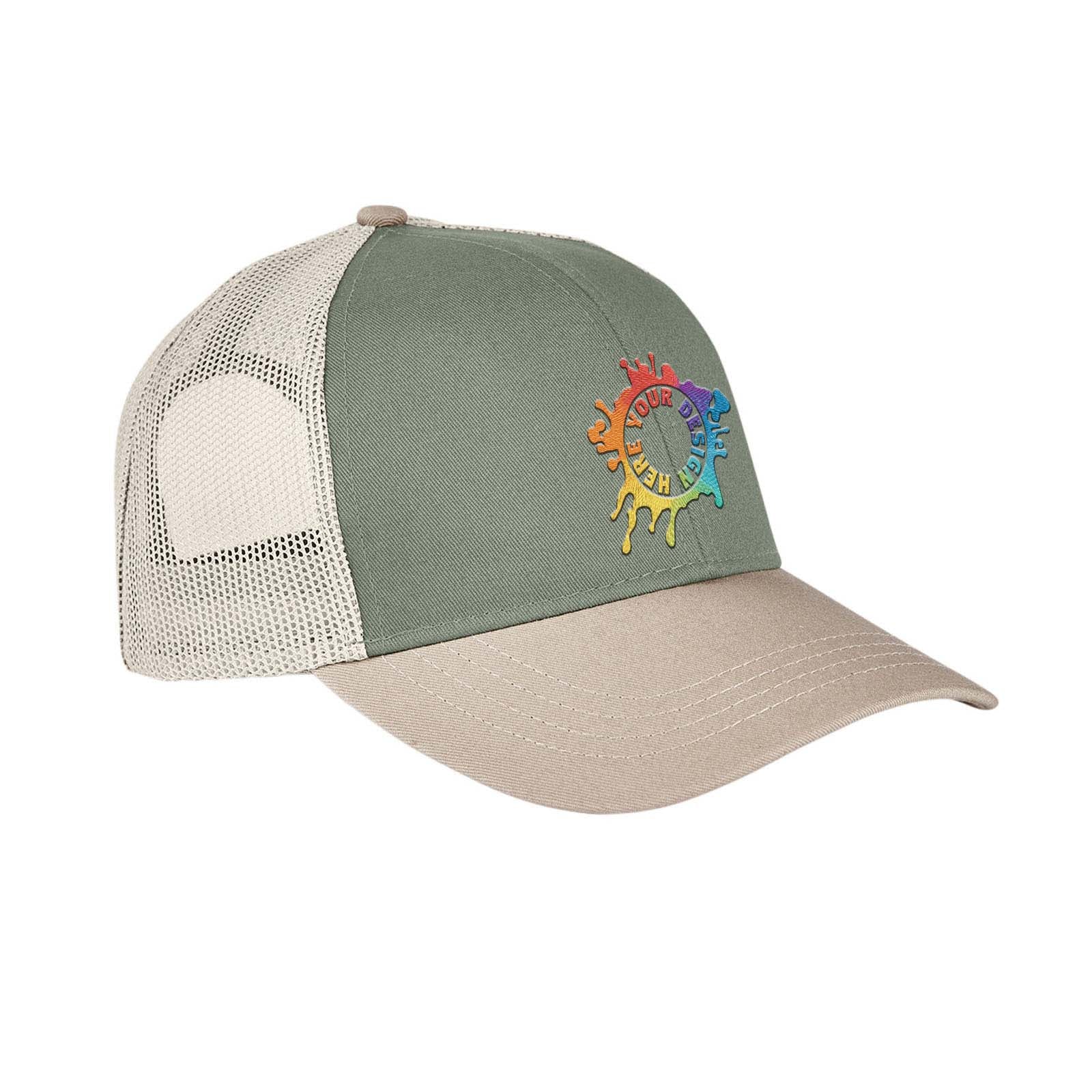 Embroidered Authentic Pigment Tri-Color Trucker Cap - Mato & Hash