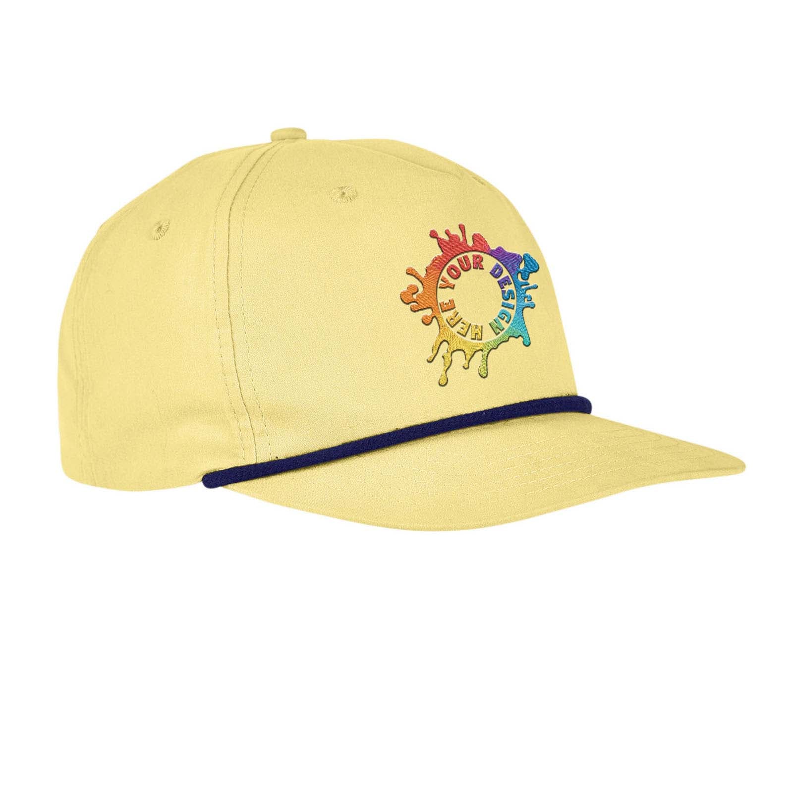 Embroidered Big Accessories 5-Panel Golf Cap - Mato & Hash