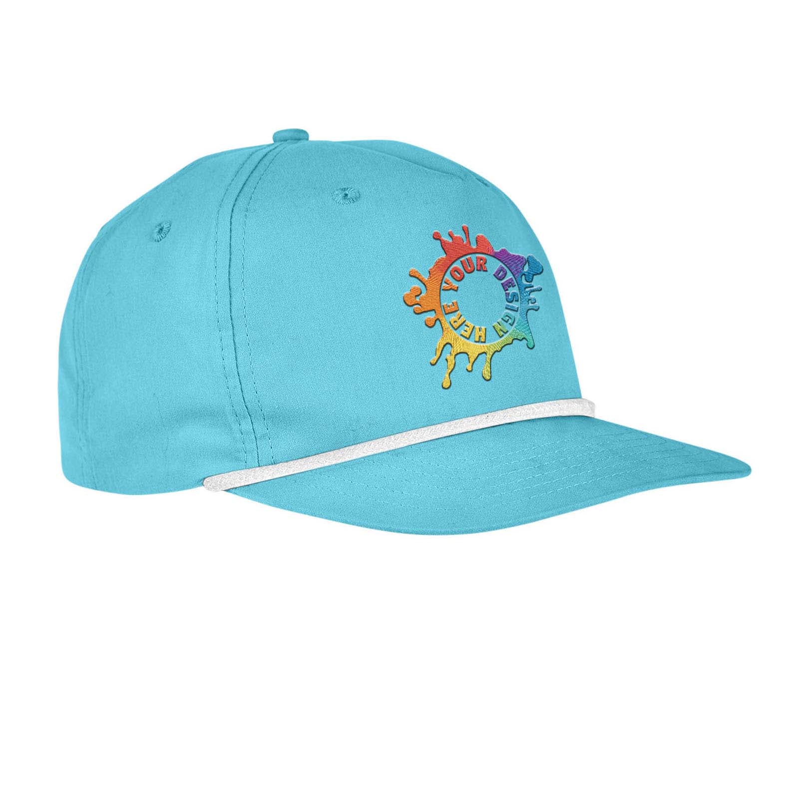 Embroidered Big Accessories 5-Panel Golf Cap - Mato & Hash