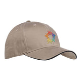 Embroidered Big Accessories 6-Panel Twill Sandwich Baseball Cap - Mato & Hash