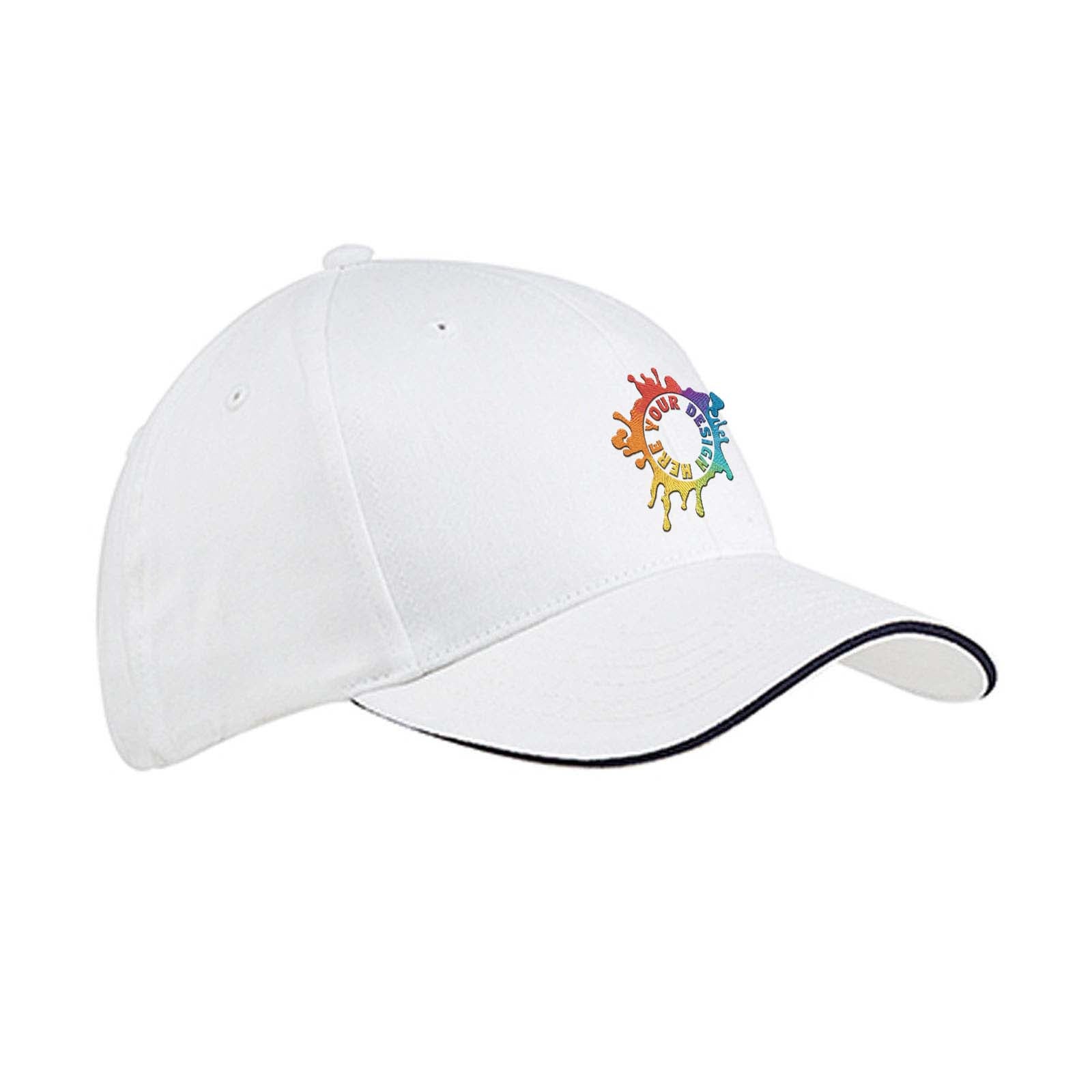 Embroidered Big Accessories 6-Panel Twill Sandwich Baseball Cap - Mato & Hash