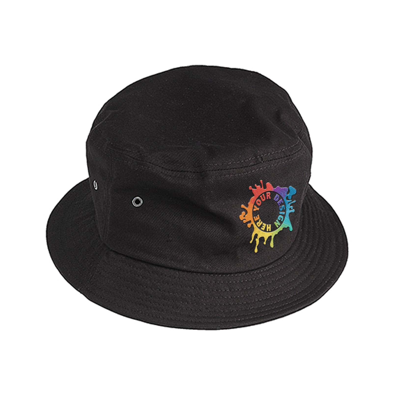 Embroidered Big Accessories Metal Eyelet Bucket Cap - Mato & Hash