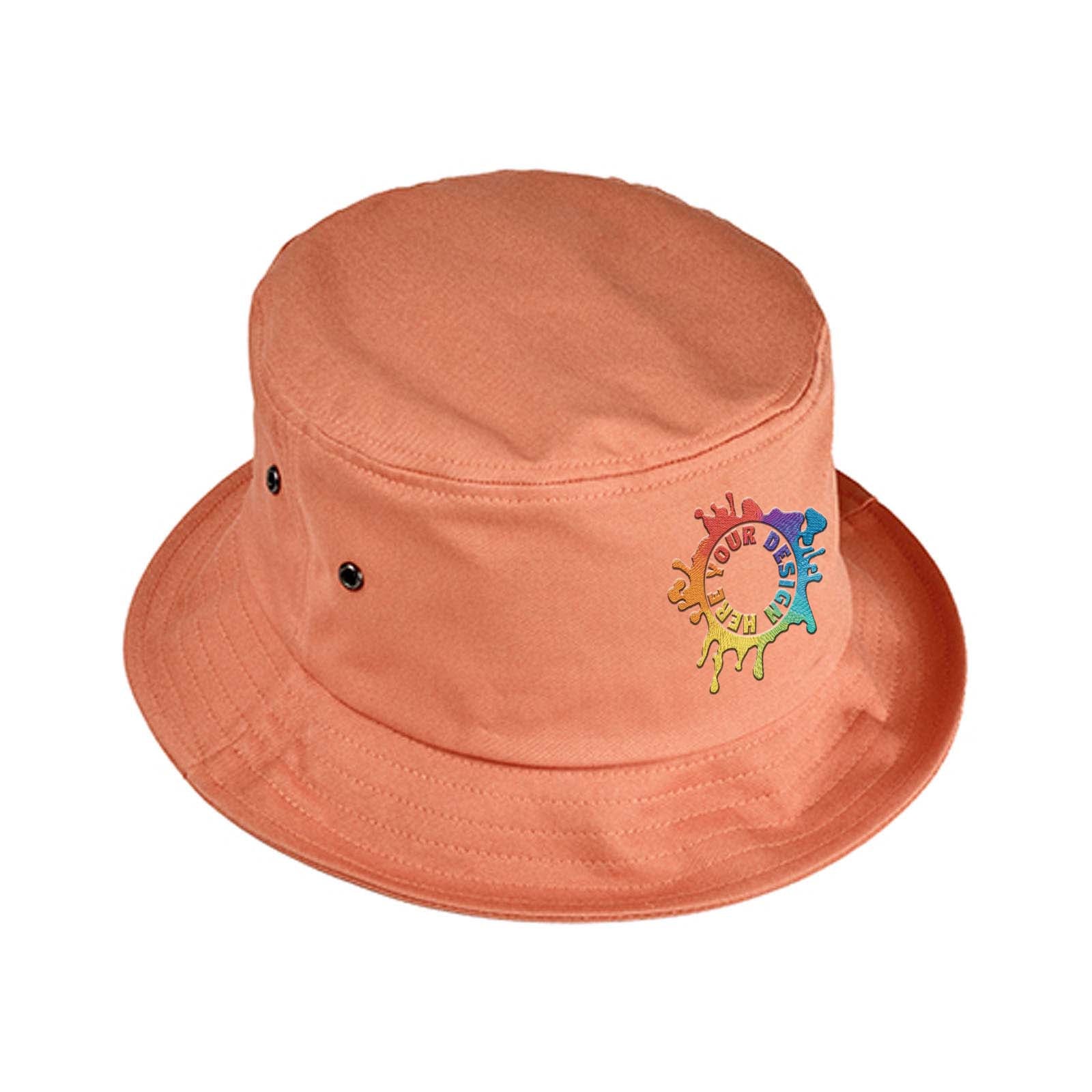 Embroidered Big Accessories Metal Eyelet Bucket Cap - Mato & Hash
