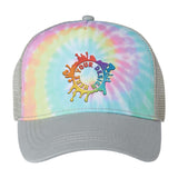 Embroidered Colortone Tie-Dyed 5-Panel Trucker Cap - Mato & Hash