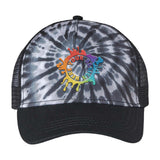 Embroidered Colortone Tie-Dyed 5-Panel Trucker Cap - Mato & Hash