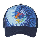 Embroidered Colortone Tie-Dyed 5-Panel Trucker Cap - Mato & Hash