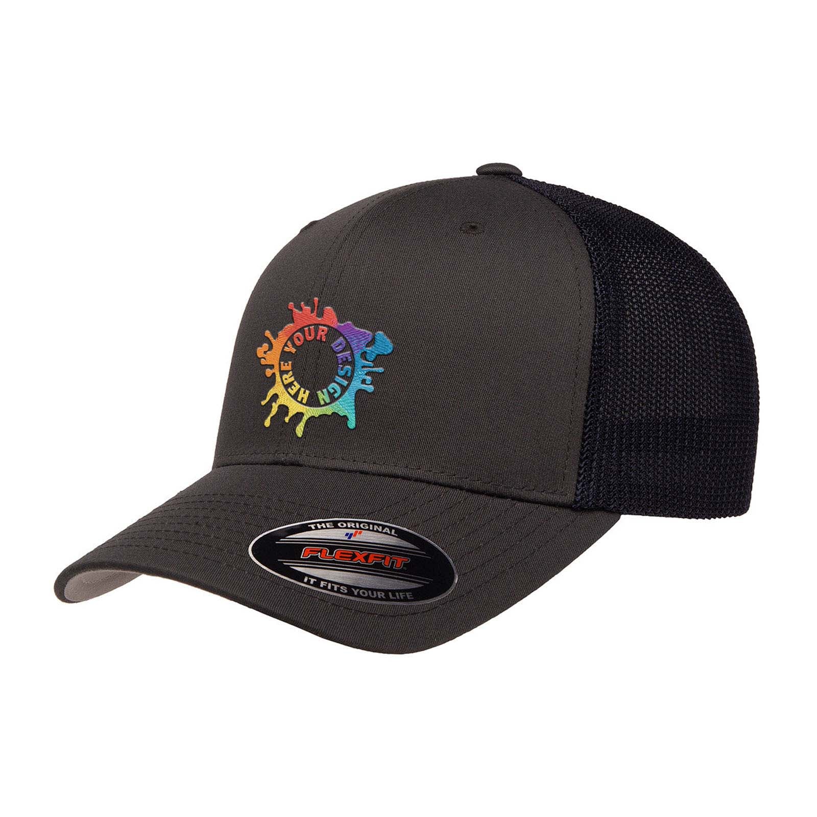 Embroidered Flexfit Adult 6-Panel Trucker Cap - Mato & Hash