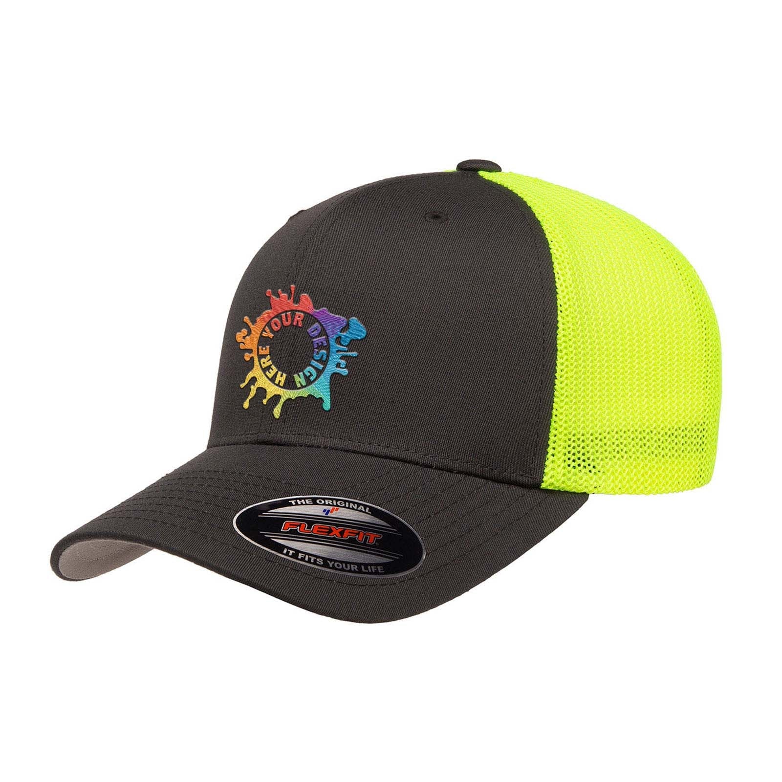 Embroidered Flexfit Adult 6-Panel Trucker Cap - Mato & Hash