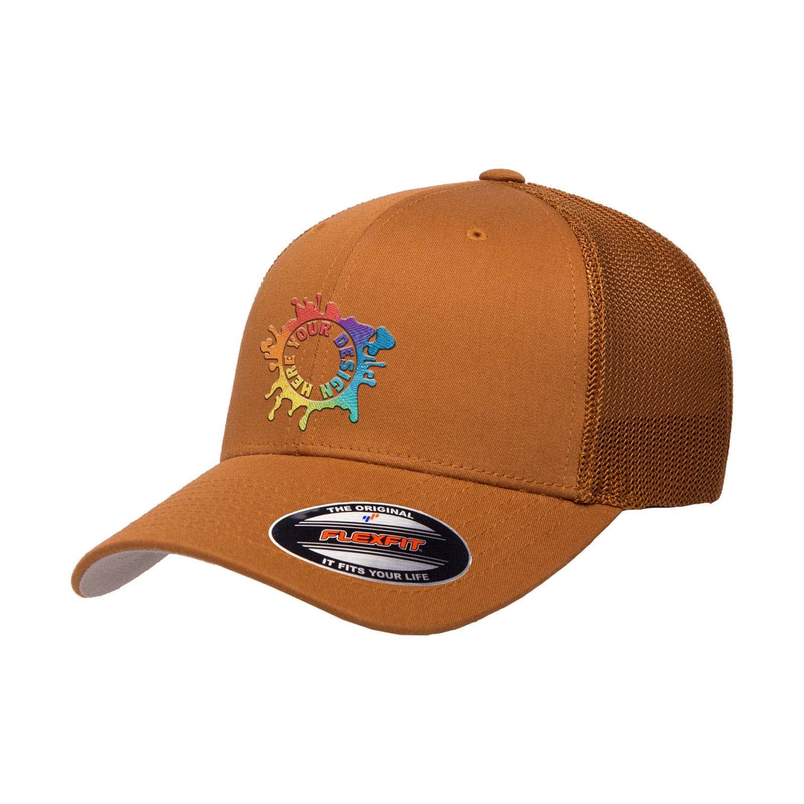 Embroidered Flexfit Adult 6-Panel Trucker Cap - Mato & Hash