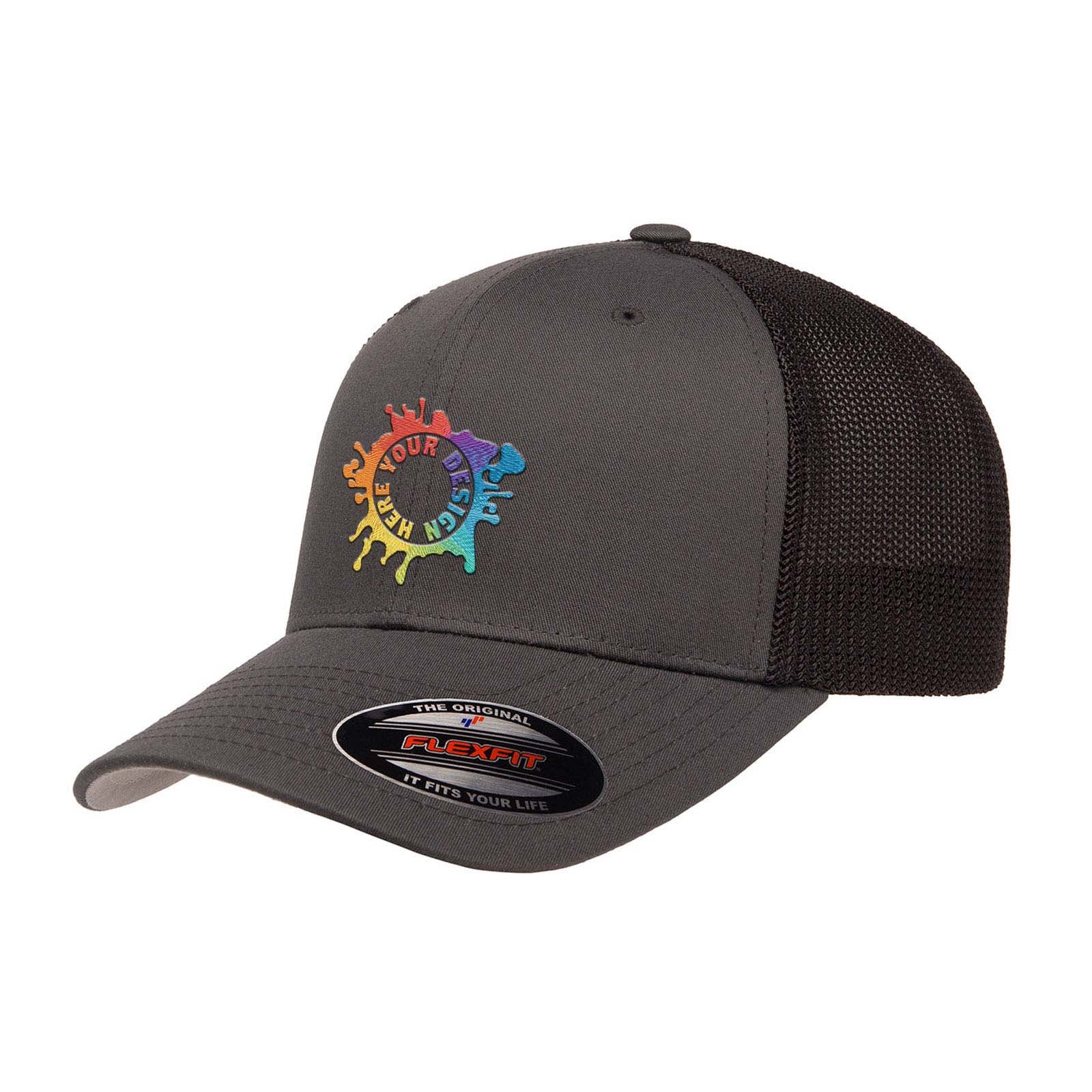 Embroidered Flexfit Adult 6-Panel Trucker Cap - Mato & Hash