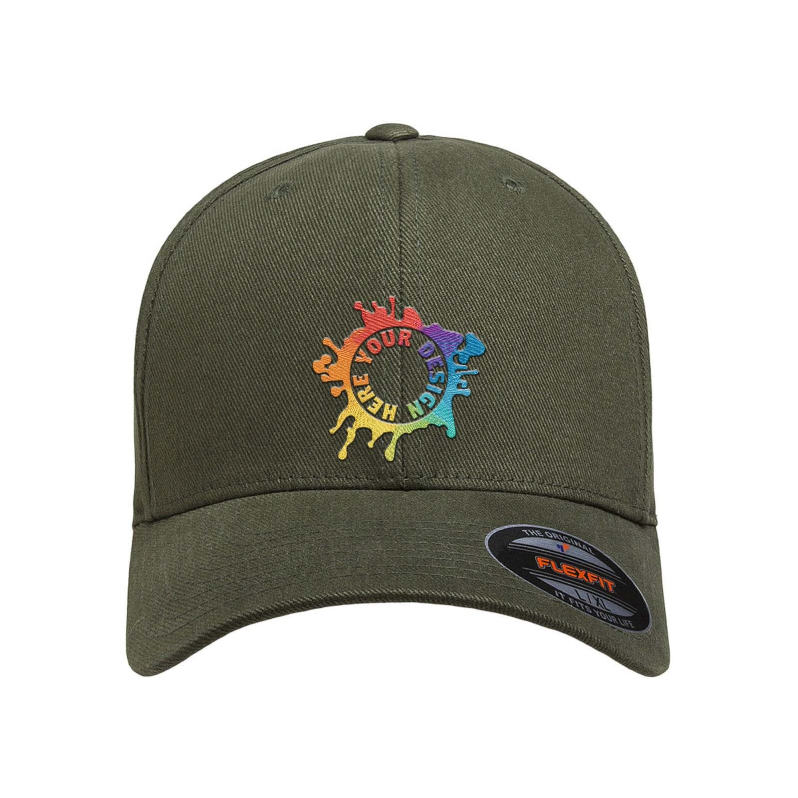 Embroidered Flexfit Adult Brushed Twill Cap - Mato & Hash