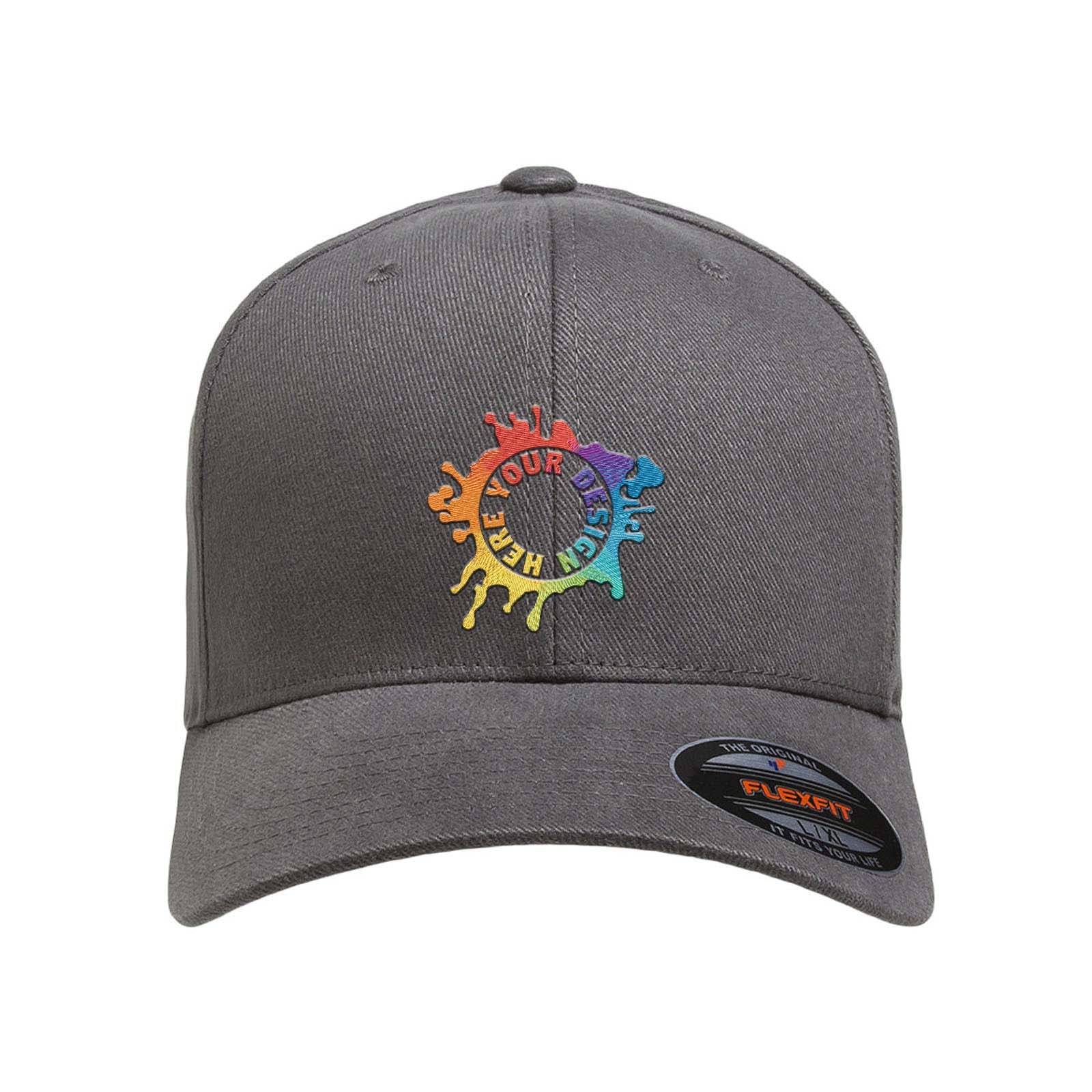 Embroidered Flexfit Adult Brushed Twill Cap - Mato & Hash