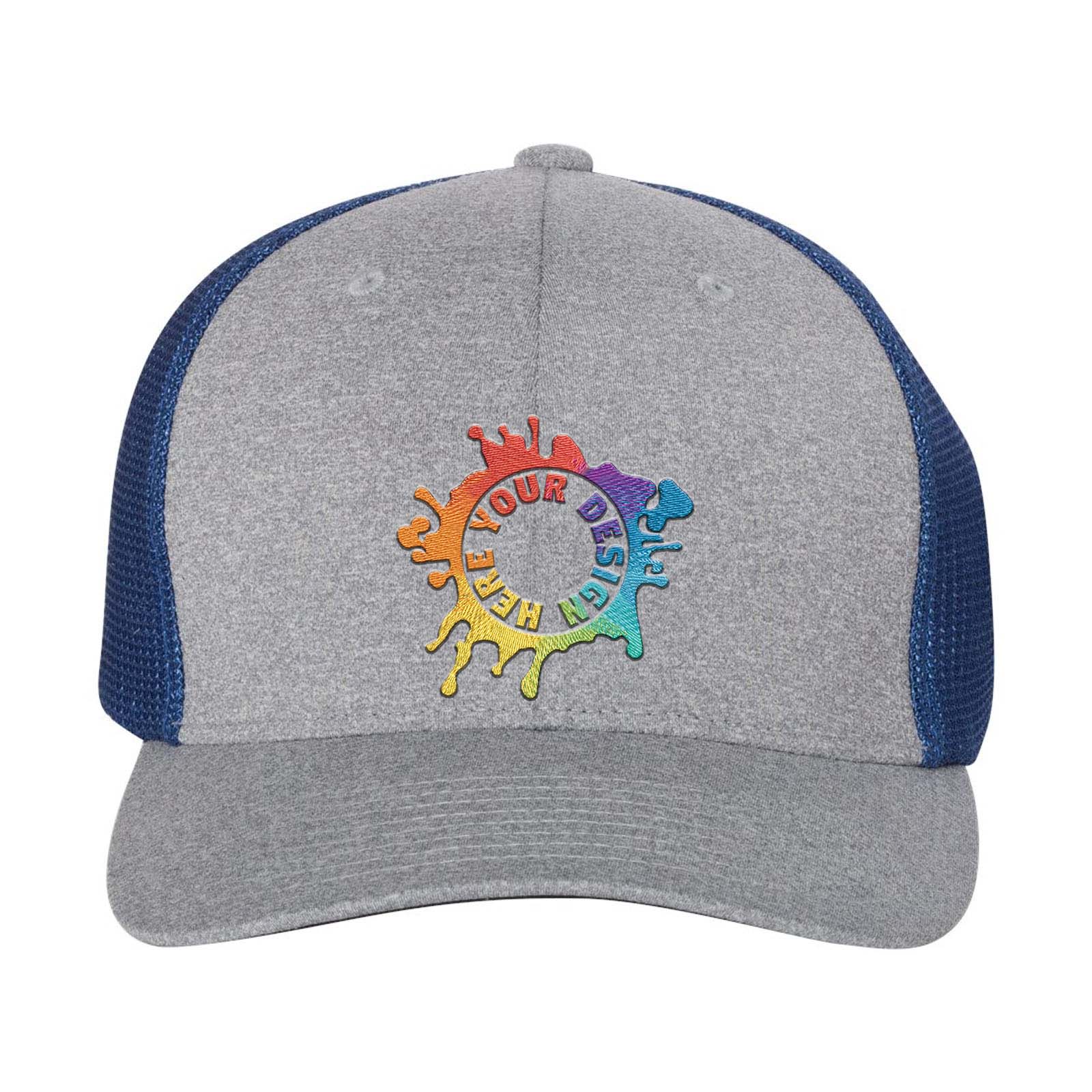 Embroidered Flexfit Mélange Trucker Cap - Mato & Hash