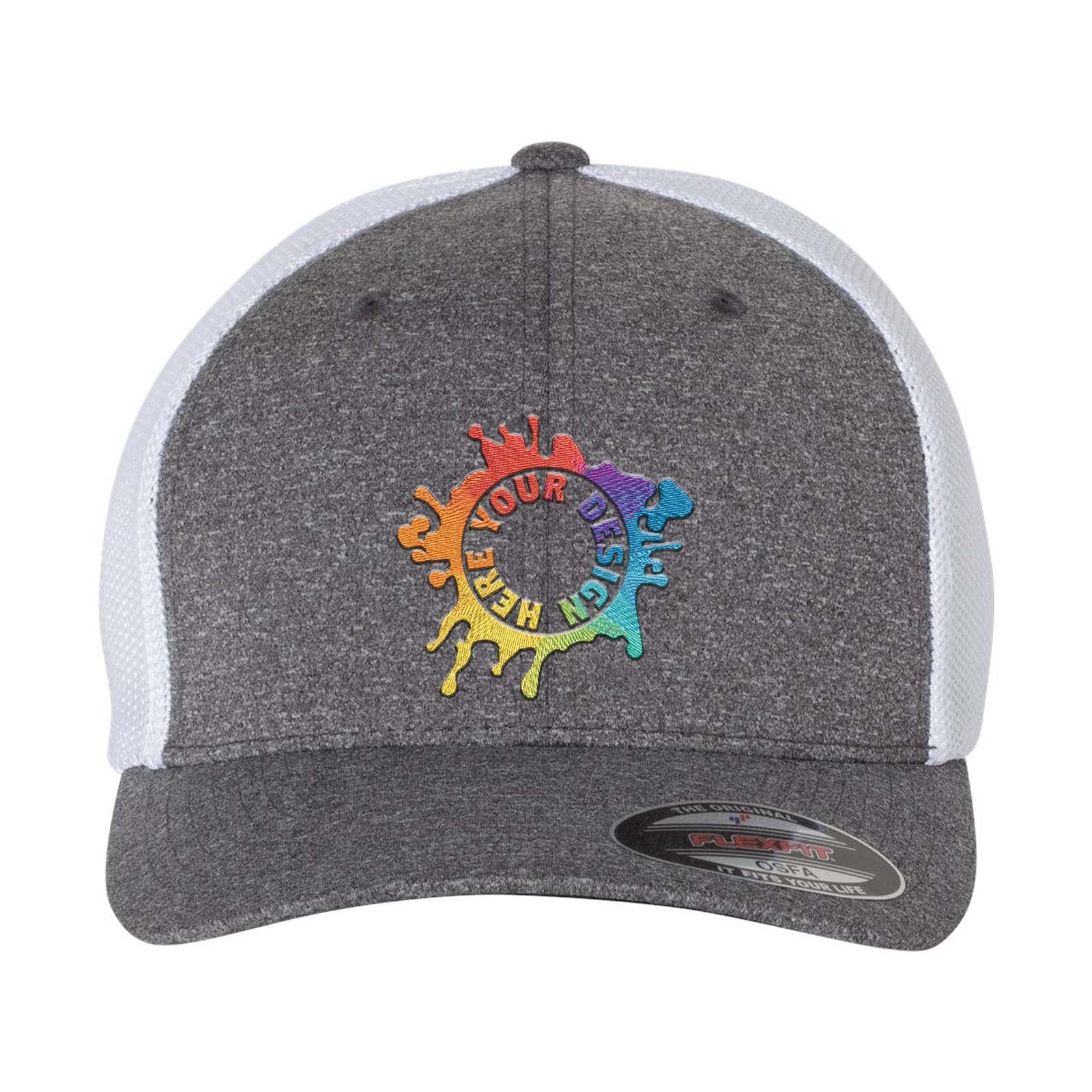 Embroidered Flexfit Mélange Trucker Cap - Mato & Hash