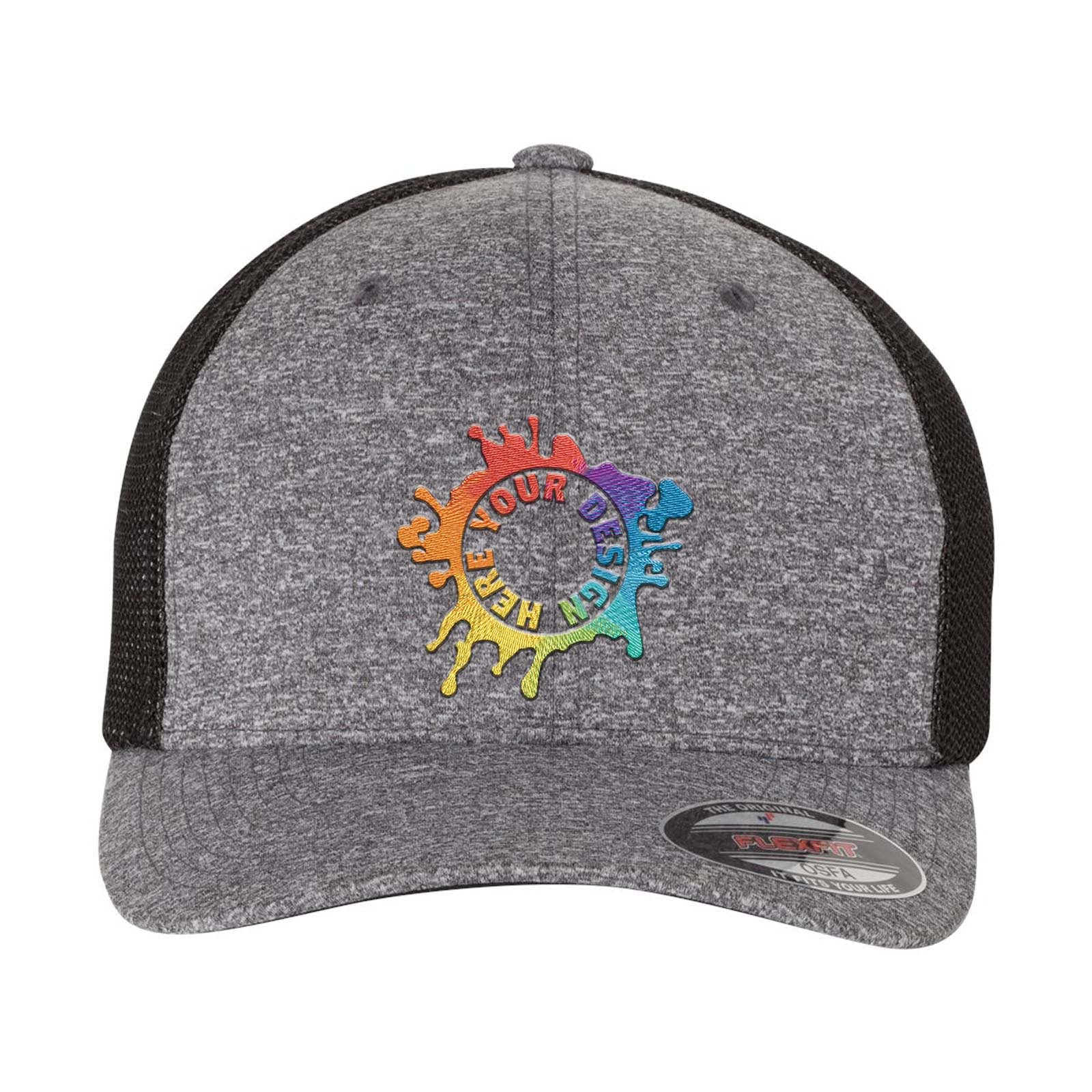 Embroidered Flexfit Mélange Trucker Cap - Mato & Hash