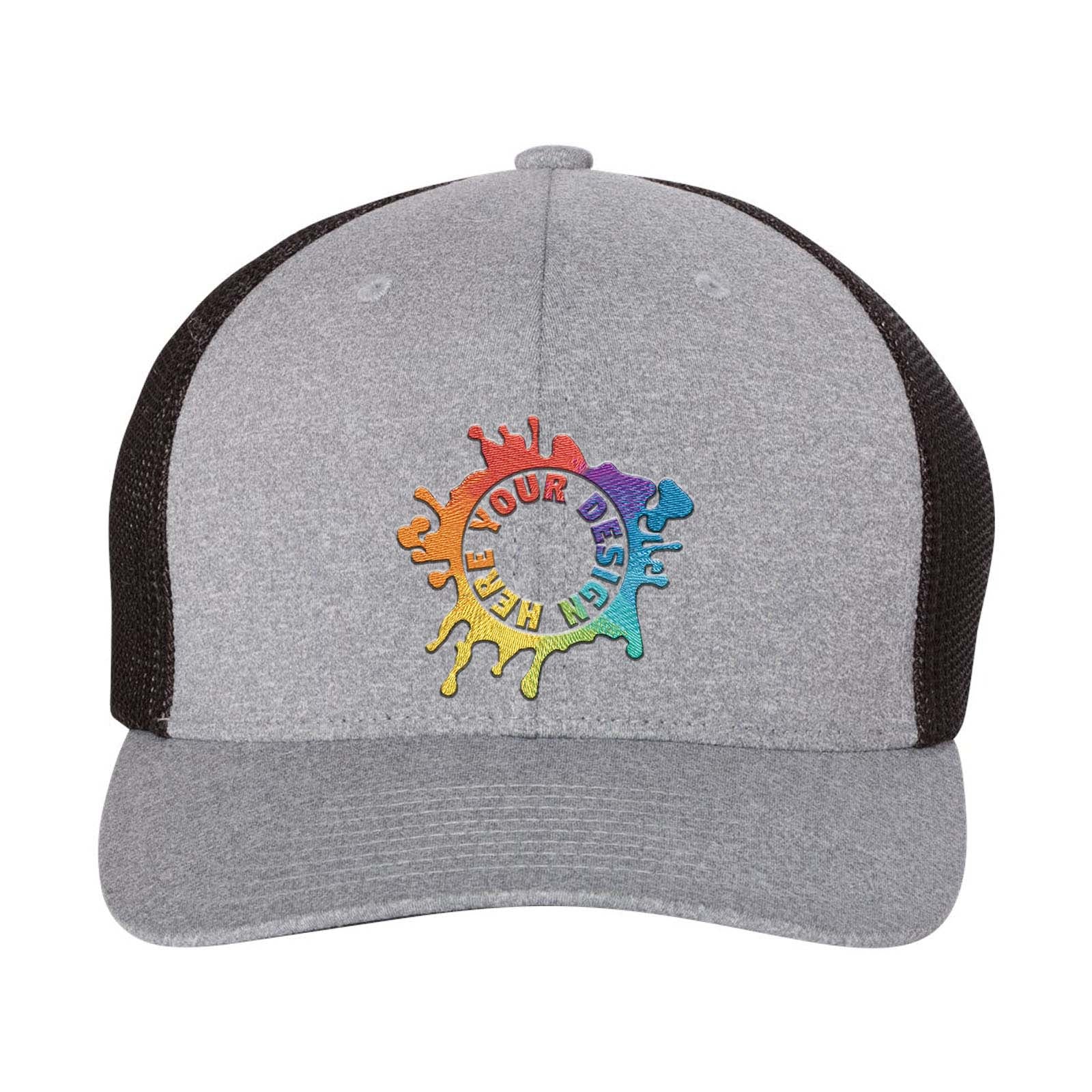 Embroidered Flexfit Mélange Trucker Cap - Mato & Hash