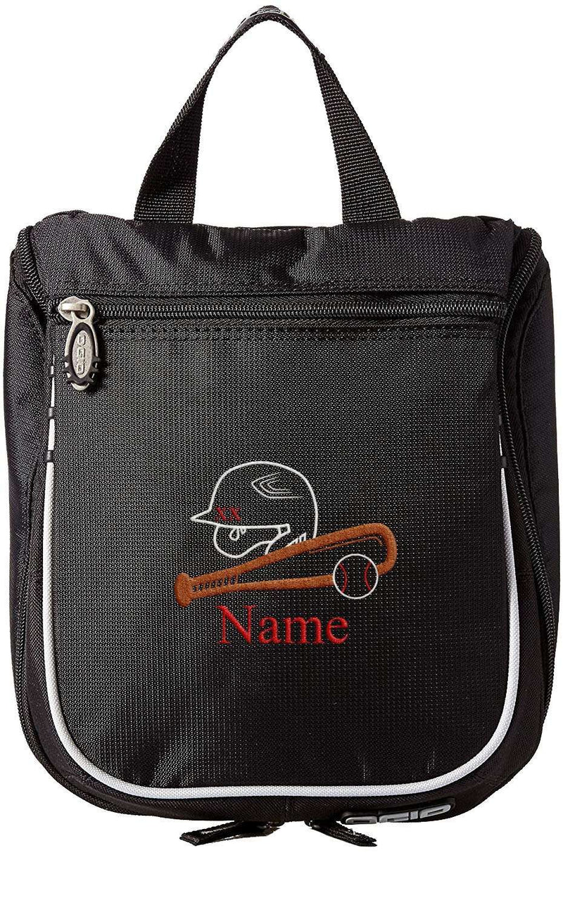 Embroidered Hanging Toiletry Bag – Custom Dopp Kit/Shaving Kit - Baseball - Mato & Hash