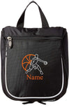 Embroidered Hanging Toiletry Bag – Custom Dopp Kit/Shaving Kit - Basketball - Mato & Hash