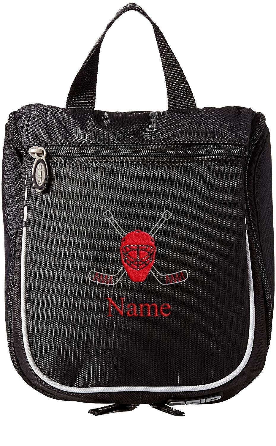 Embroidered Hanging Toiletry Bag – Custom Dopp Kit/Shaving Kit - Hockey - Mato & Hash