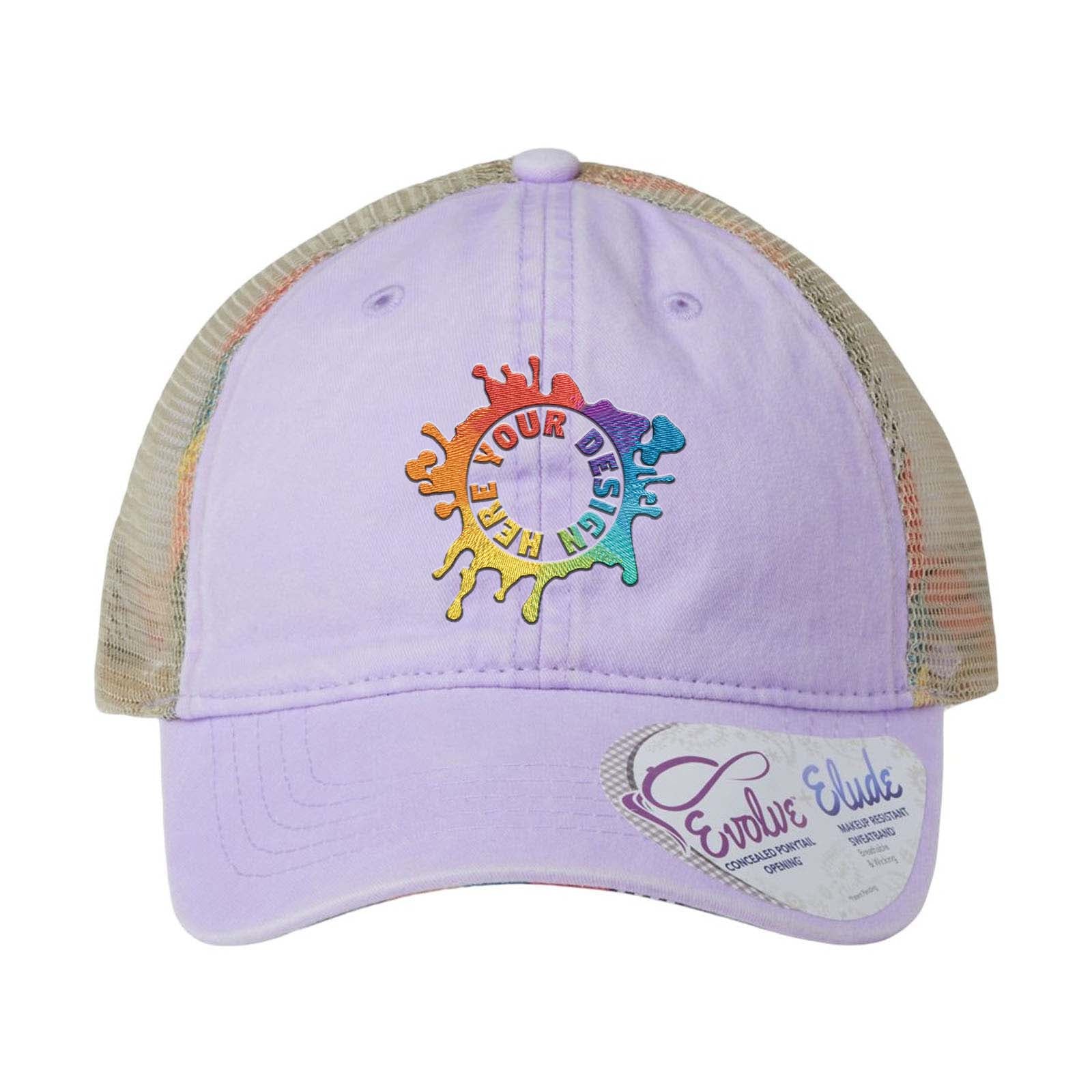 Embroidered Infinity Her - Women's Washed Mesh Back Cap - Mato & Hash