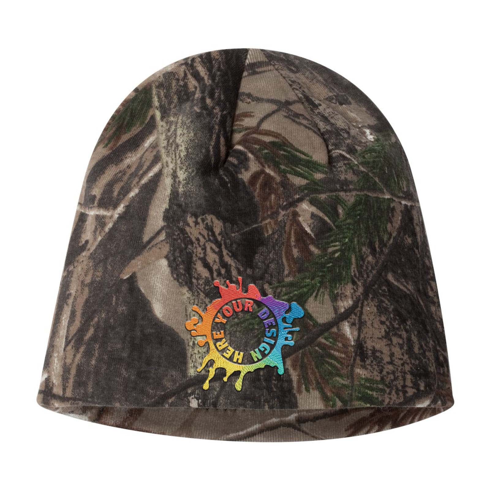 Embroidered Kati - 8" Licensed Camo Knit Beanie - Mato & Hash