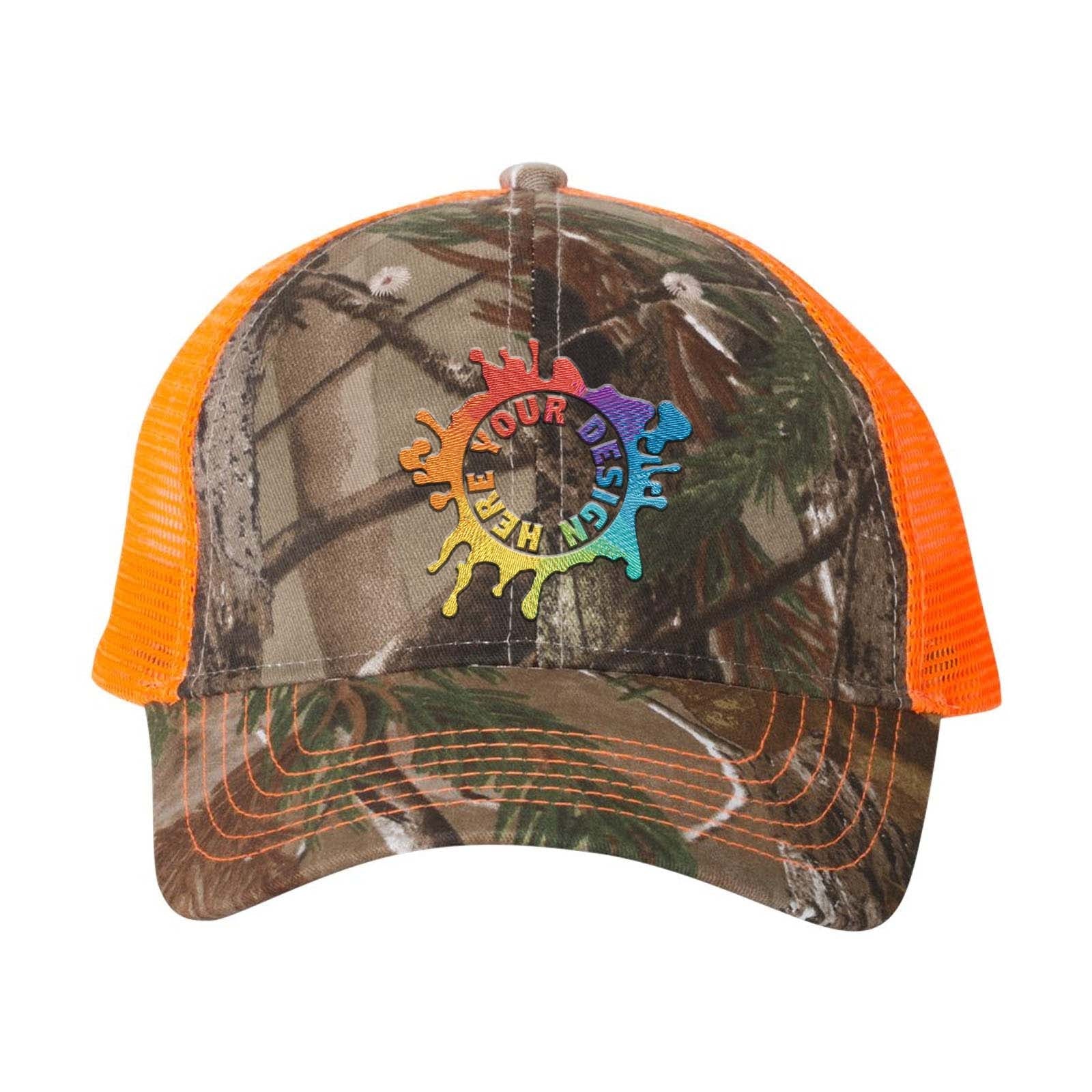 Embroidered Kati Licensed Camo Mesh Back Cap - Mato & Hash