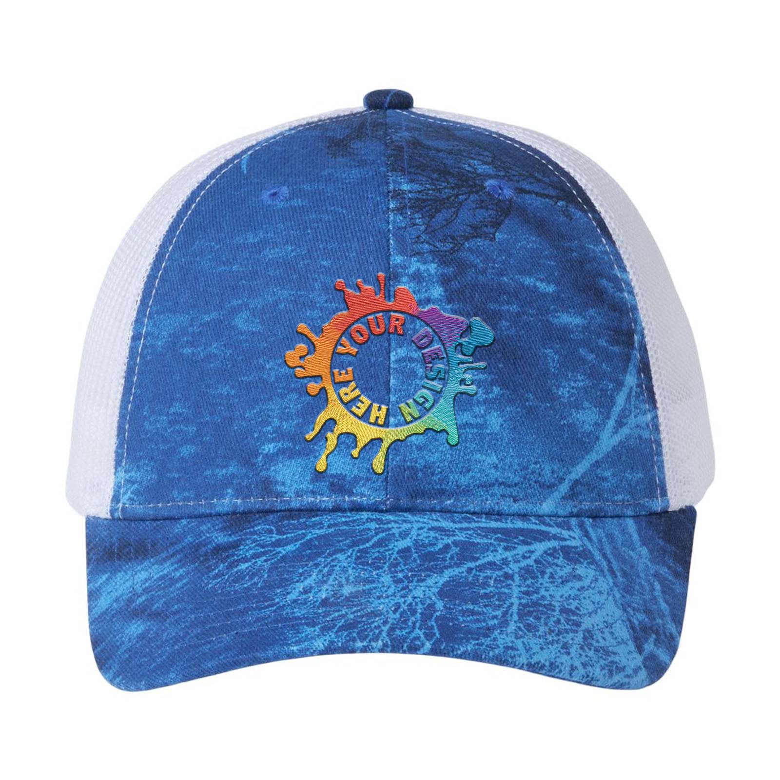 Embroidered Kati Licensed Camo Mesh Back Cap - Mato & Hash