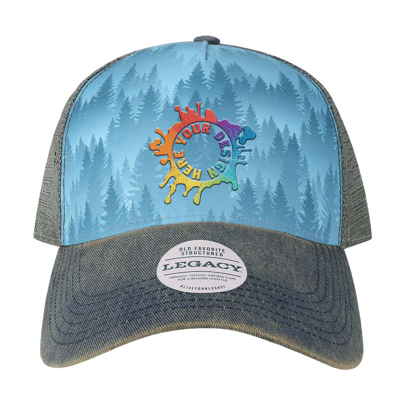 Embroidered LEGACY - Old Favorite Five-Panel Trucker Cap - Mato & Hash