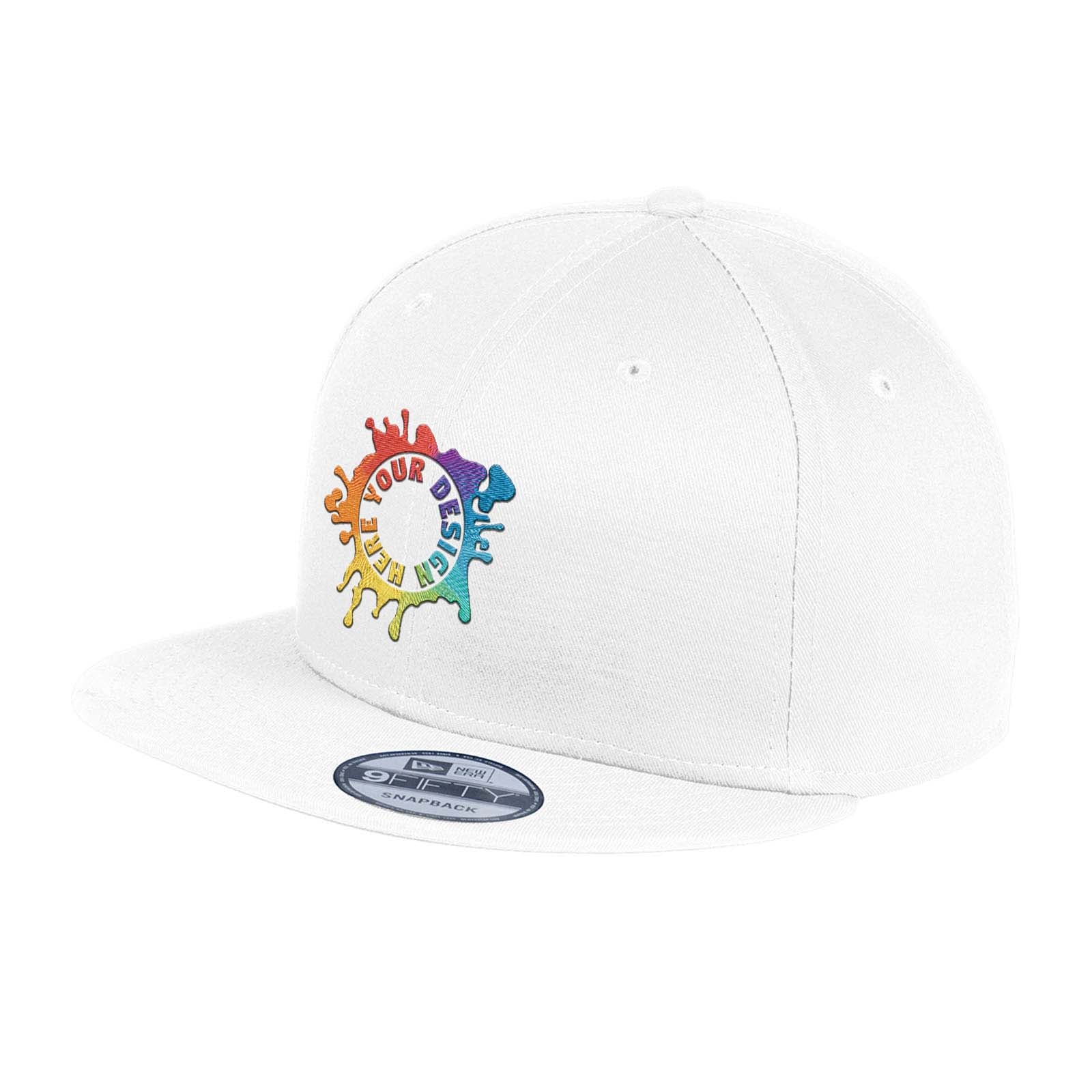 Embroidered New Era® Flat Bill Snapback Cap - Mato & Hash