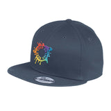 Embroidered New Era® Flat Bill Snapback Cap - Mato & Hash