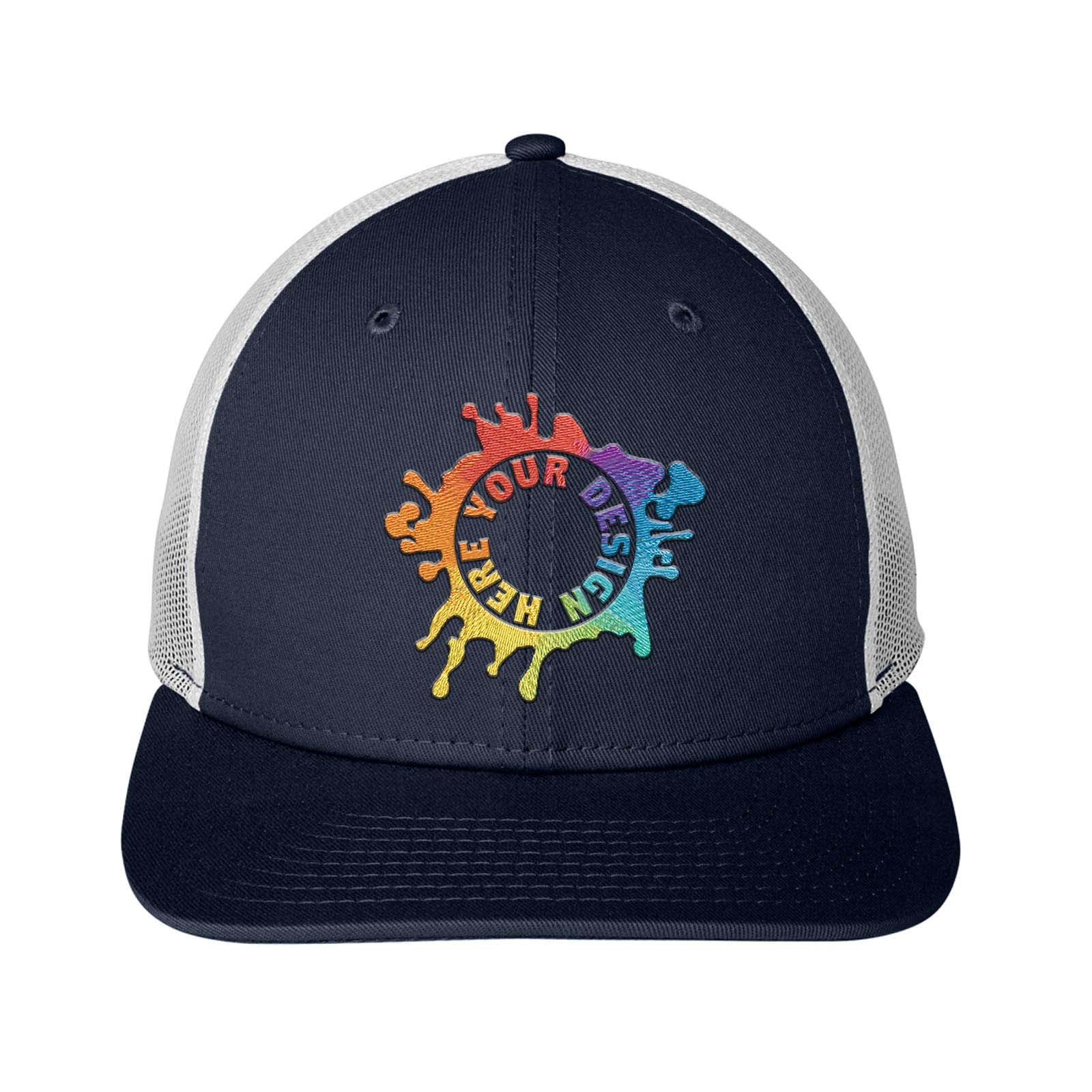 Embroidered New Era® Snapback Low Profile Trucker Cap - Mato & Hash