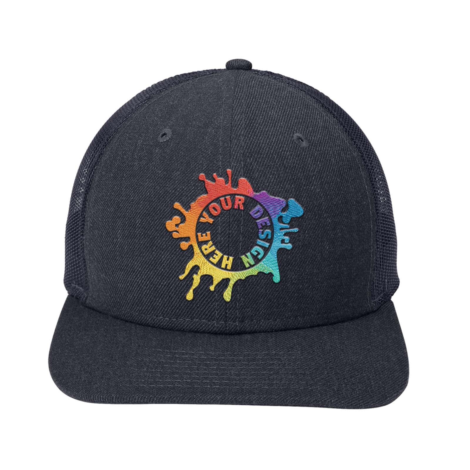 Embroidered New Era® Snapback Low Profile Trucker Cap - Mato & Hash