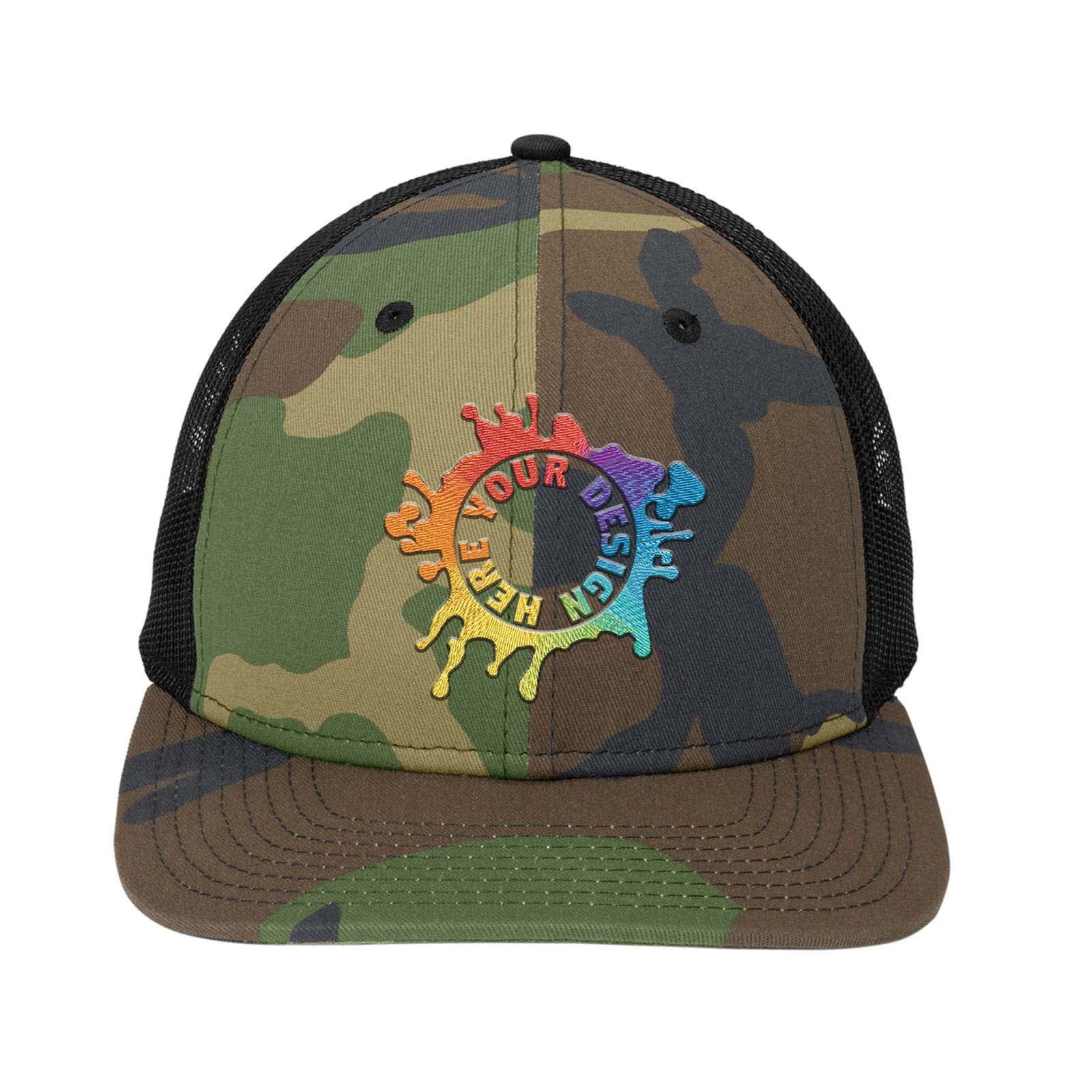 Embroidered New Era® Snapback Low Profile Trucker Cap - Mato & Hash