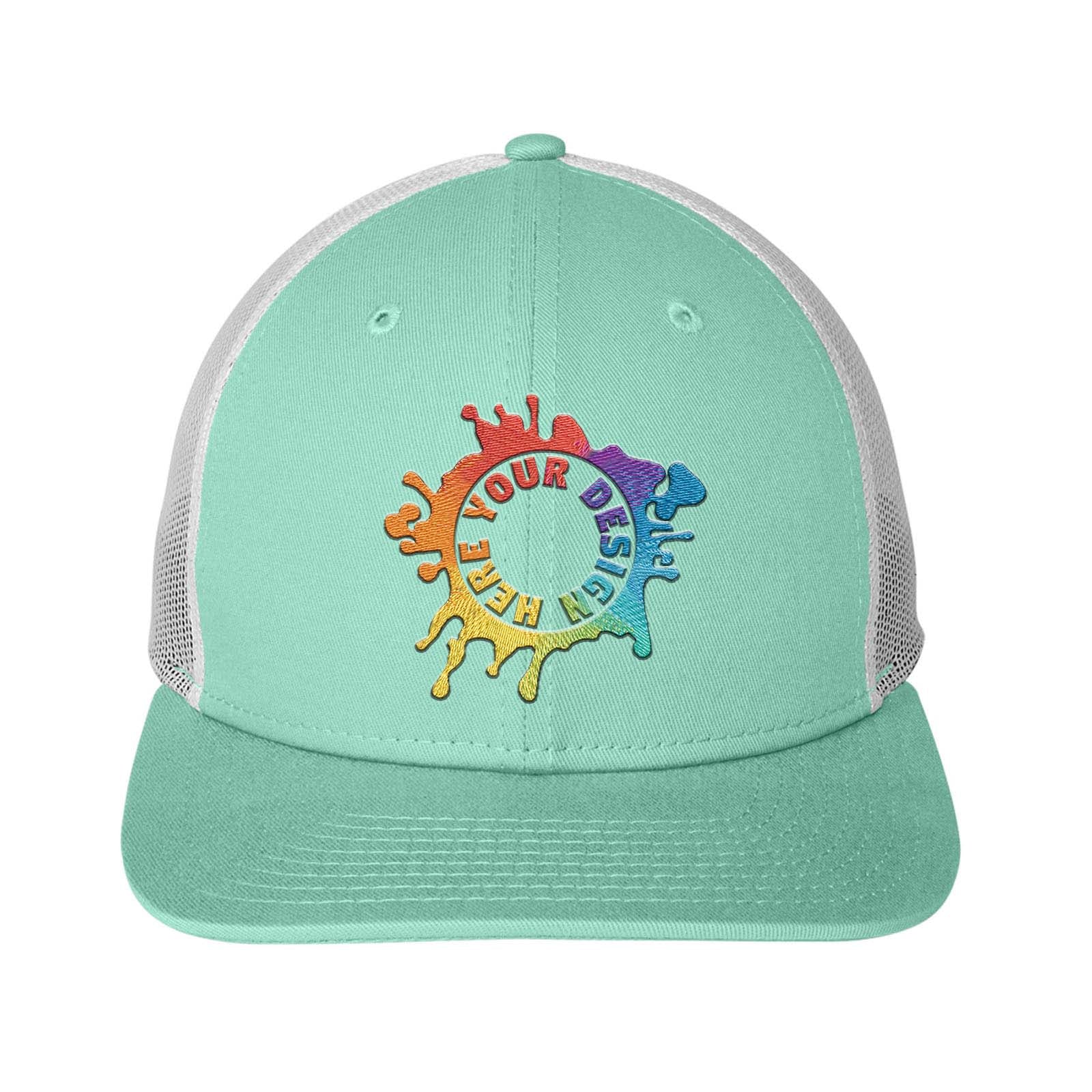 Embroidered New Era® Snapback Low Profile Trucker Cap - Mato & Hash