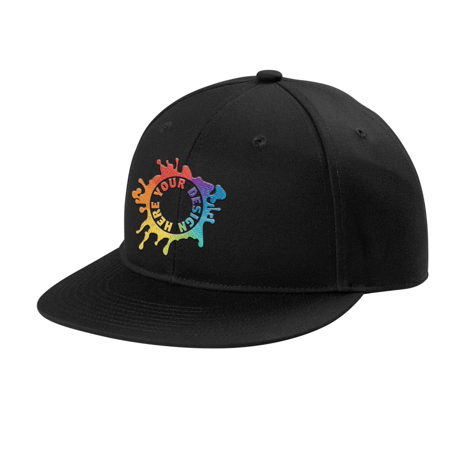 Embroidered Port Authority® Snapback Flat Bill Cap - Mato & Hash