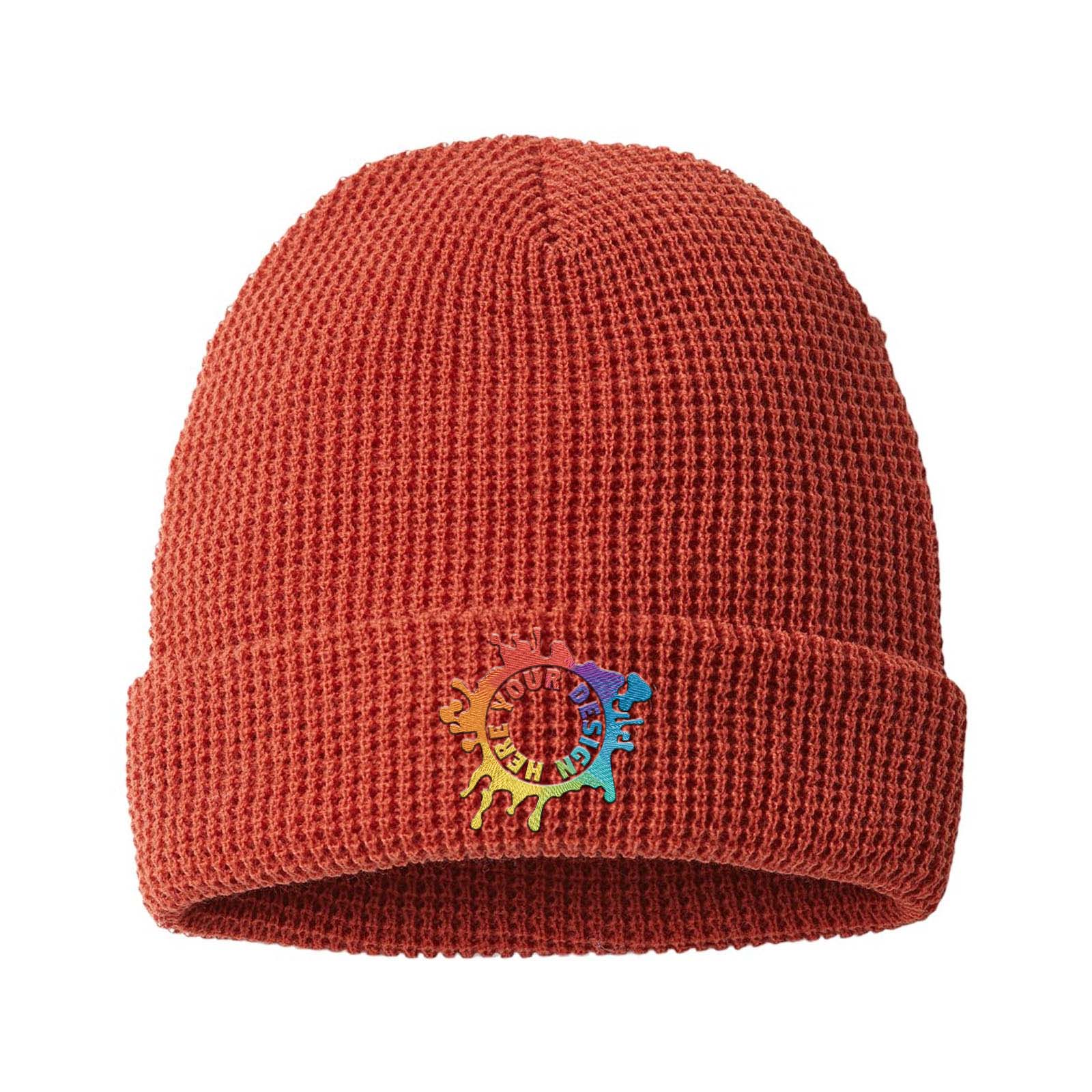 Embroidered Richardson Waffle Cuffed Beanie - Mato & Hash