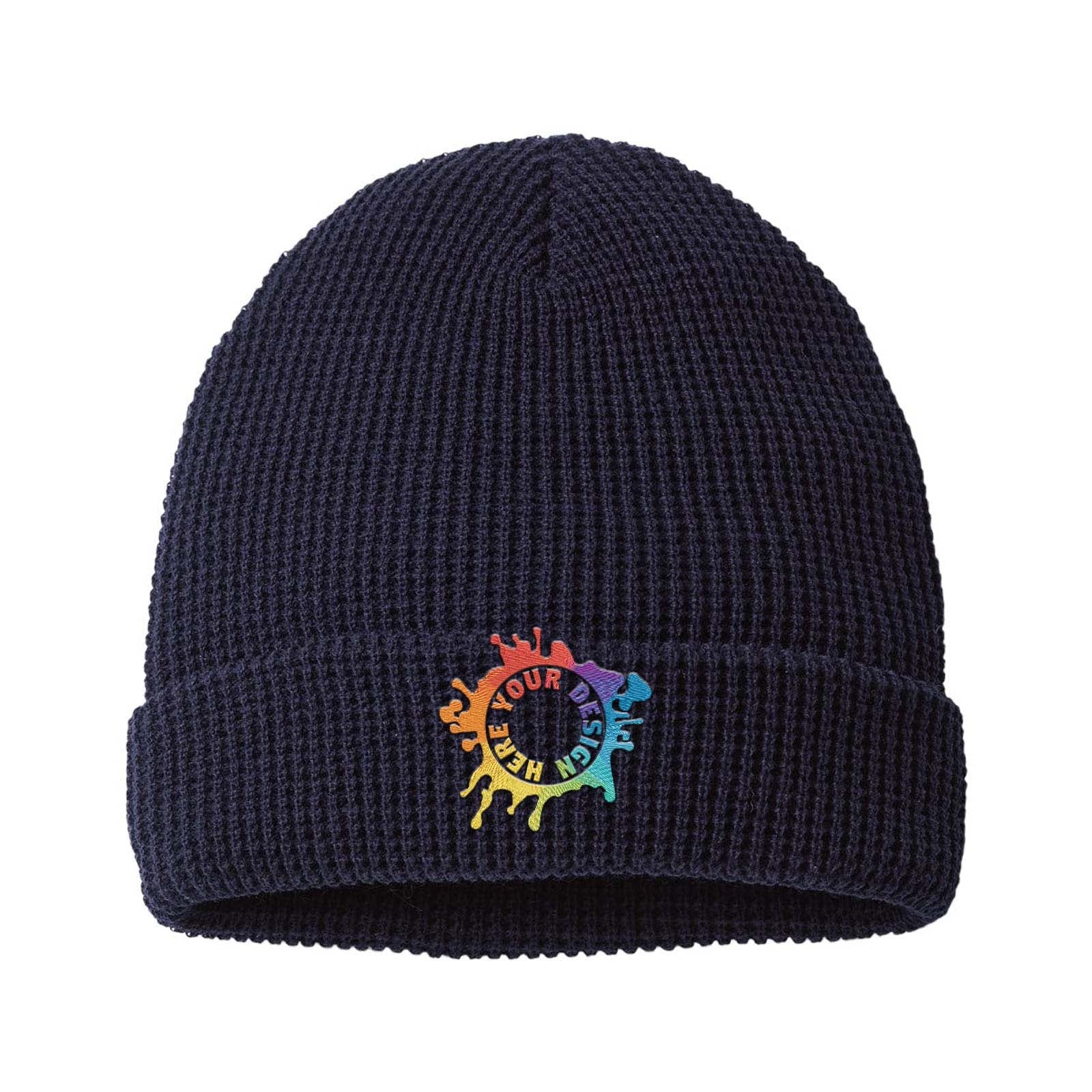 Embroidered Richardson Waffle Cuffed Beanie - Mato & Hash
