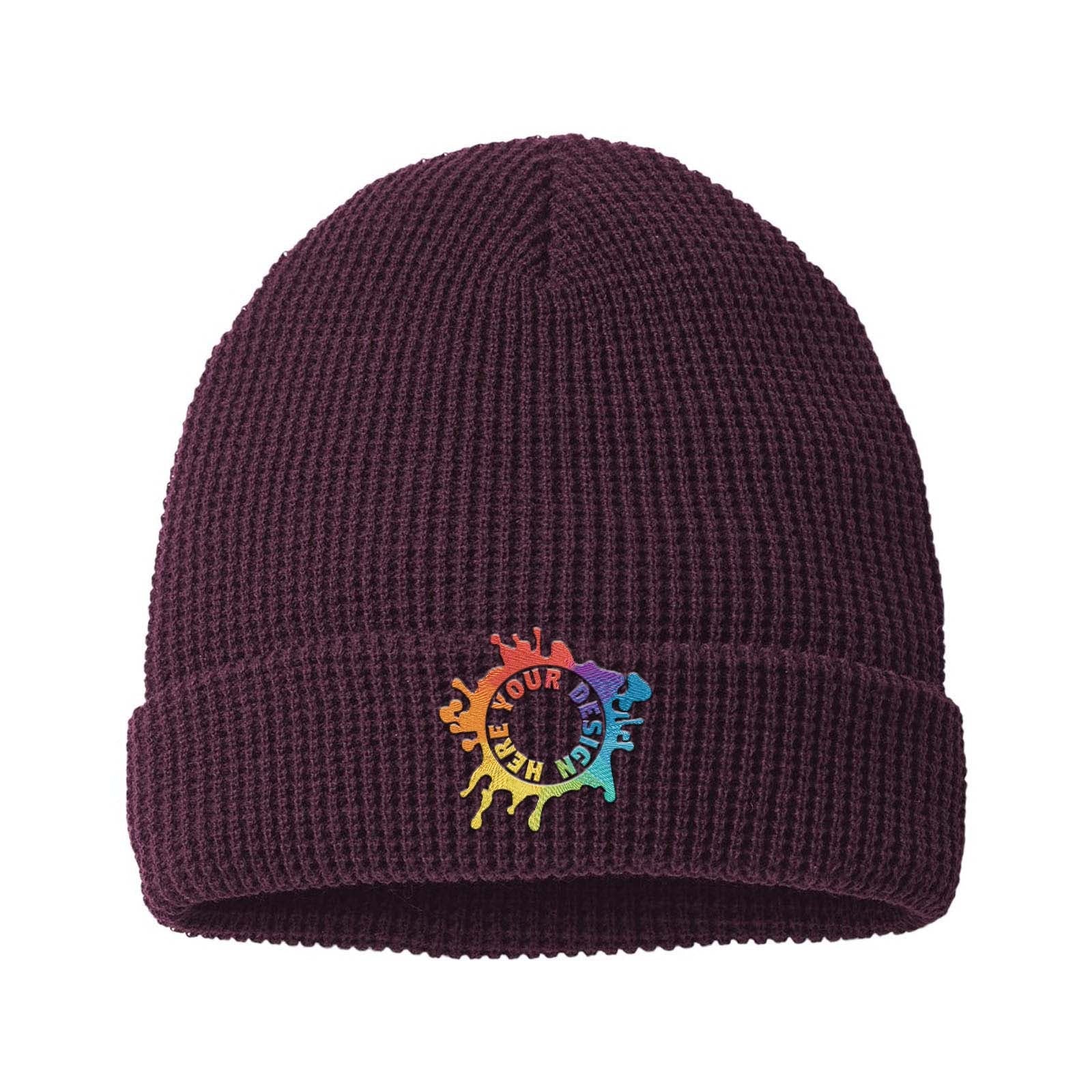 Embroidered Richardson Waffle Cuffed Beanie - Mato & Hash