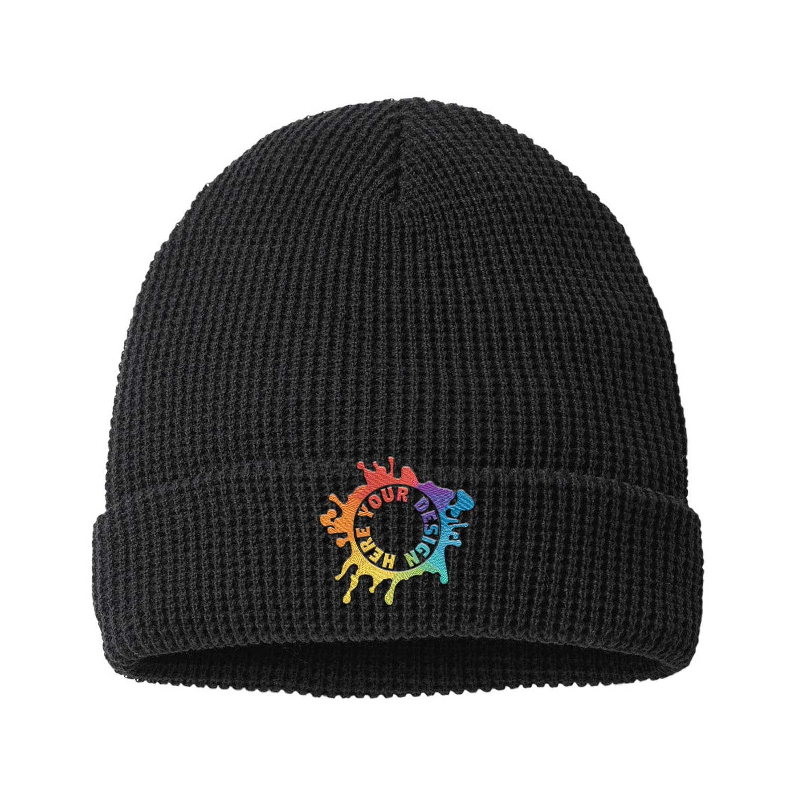 Embroidered Richardson Waffle Cuffed Beanie - Mato & Hash