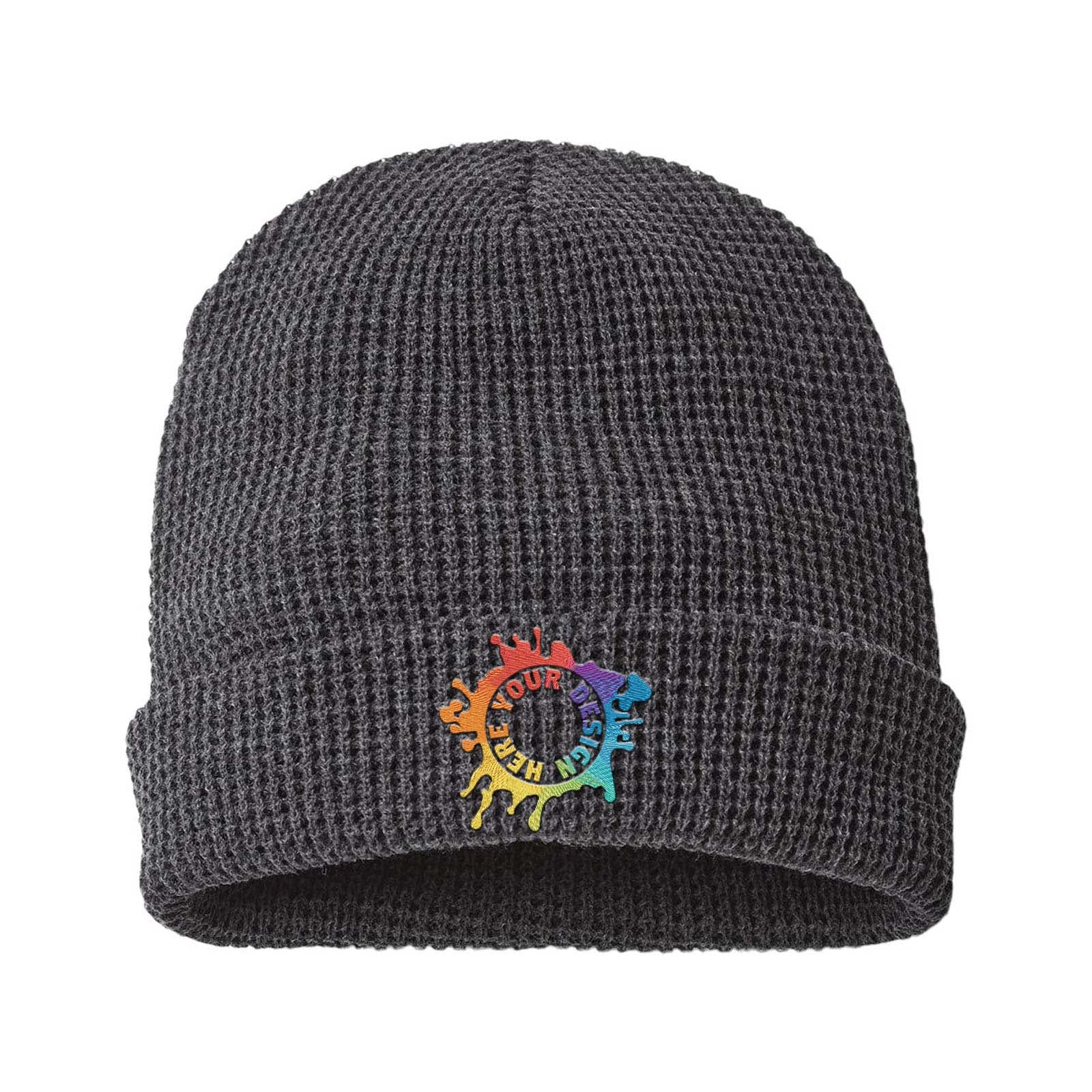 Embroidered Richardson Waffle Cuffed Beanie - Mato & Hash