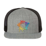 Embroidered Richardson Wool Blend Flat Bill Trucker Cap - Mato & Hash