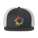 Embroidered Richardson Wool Blend Flat Bill Trucker Cap - Mato & Hash