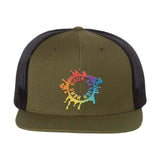 Embroidered Richardson Wool Blend Flat Bill Trucker Cap - Mato & Hash
