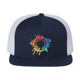 Embroidered Richardson Wool Blend Flat Bill Trucker Cap - Mato & Hash