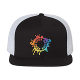 Embroidered Richardson Wool Blend Flat Bill Trucker Cap - Mato & Hash