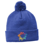Embroidered Sport-Tek ® Solid Pom Pom Beanie - Mato & Hash