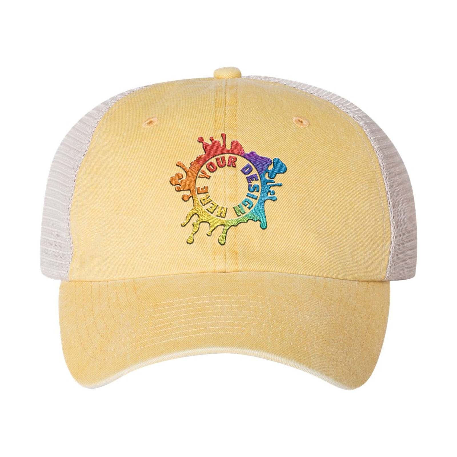 Embroidered Sportsman Pigment-Dyed Trucker Cap - Mato & Hash