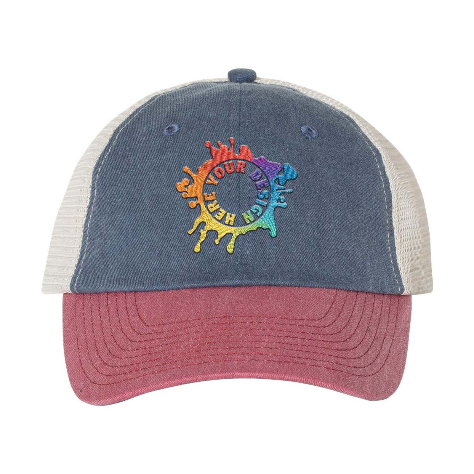 Embroidered Sportsman Pigment-Dyed Trucker Cap - Mato & Hash